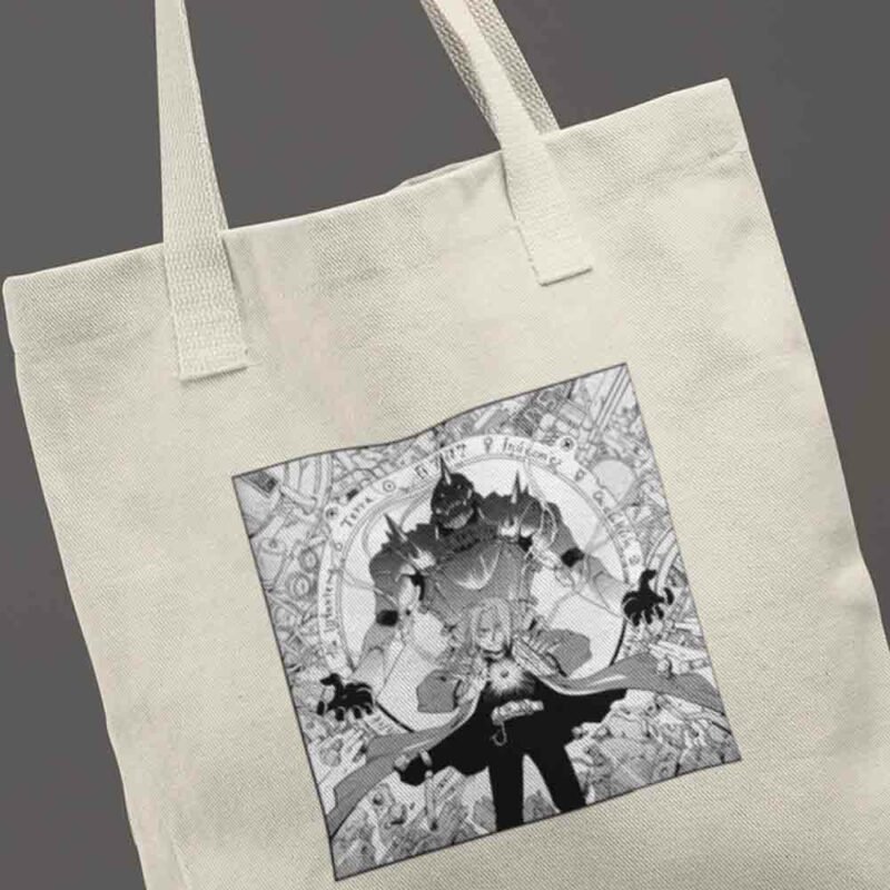 Edward Elric and Alphonse Elric Alchemist Anime closeup Tote Bag