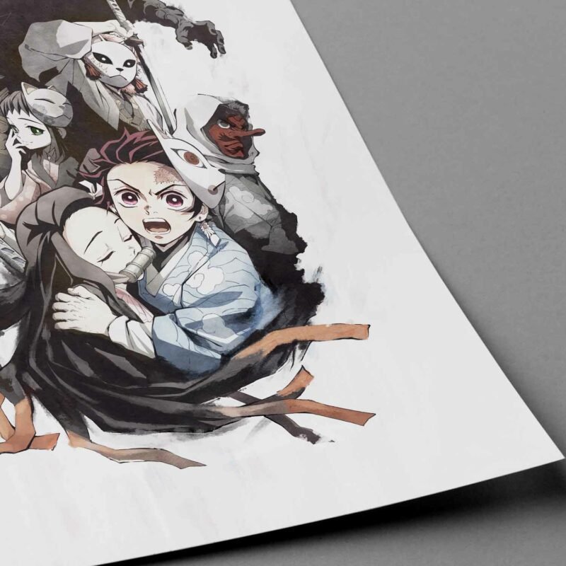 Kimetsu No Yaiba Demon Slayer Anime closeup Poster