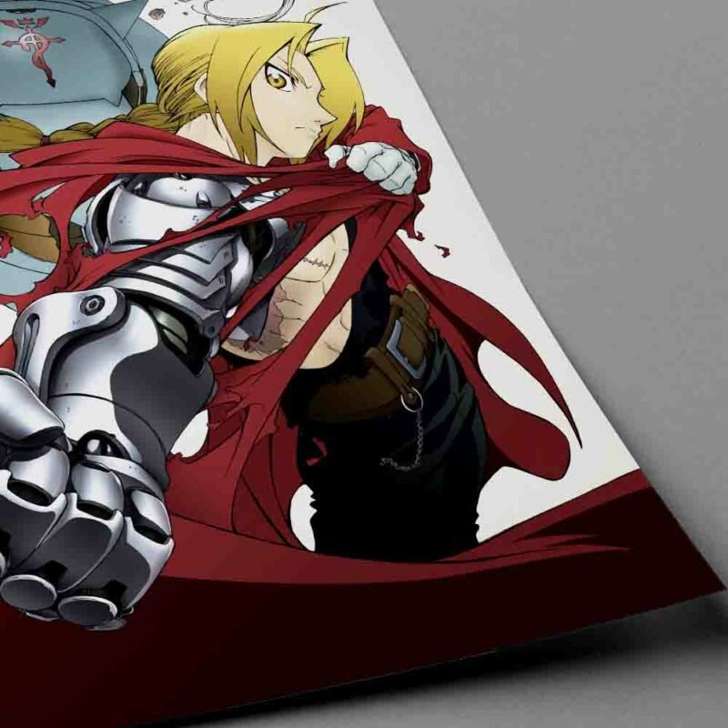 Edward Elric and Alphonse Elric fma Anime closeup Poster