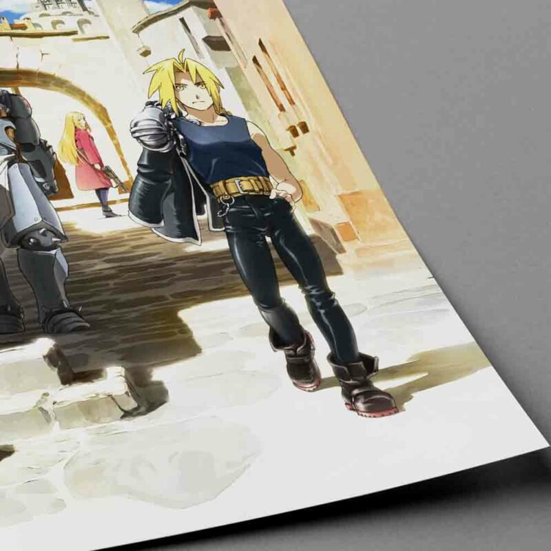 Edward Elri Alphonse Elric Fullmetal Alchemist Anime closeup Poster