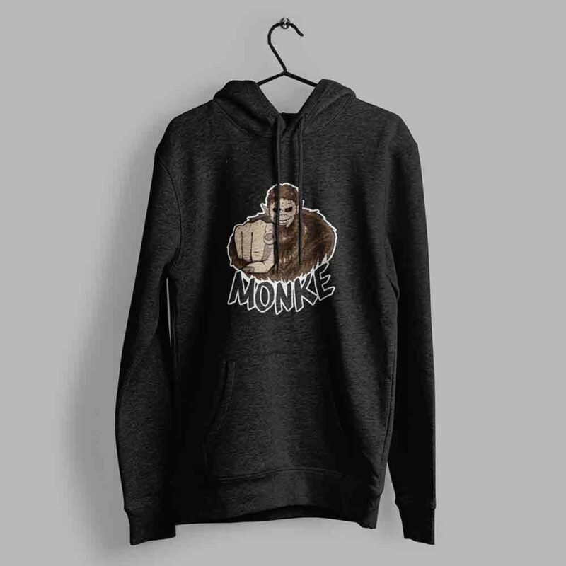 Monke Titan Attack on Titan Black hoodie