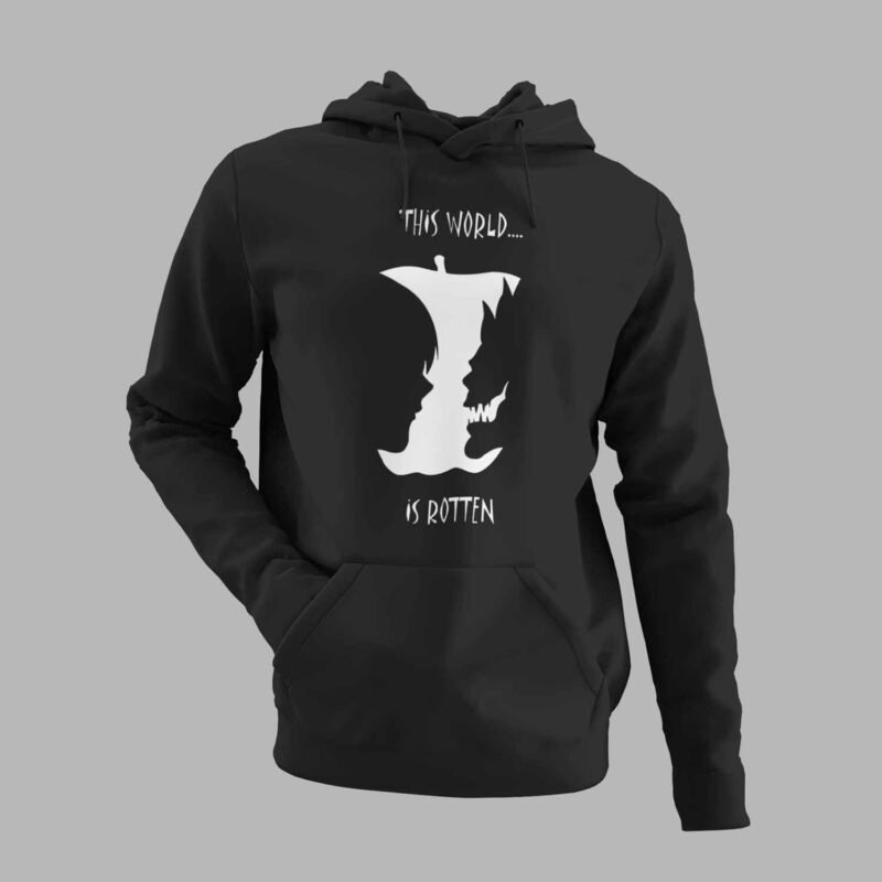 This World Is Rotten Death Note Anime Black Hoodie