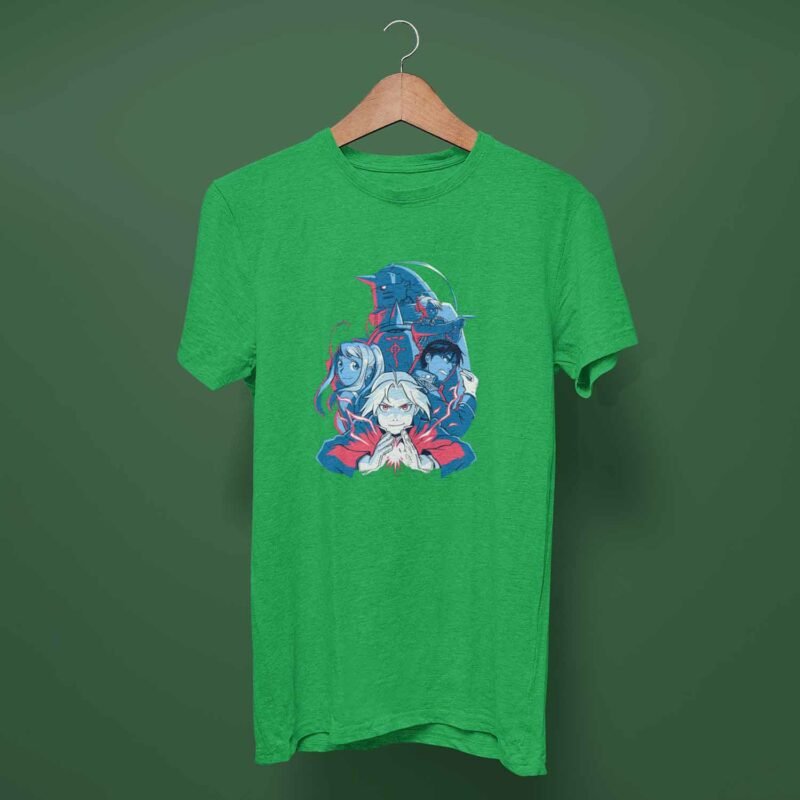 Team Fullmetal Alchemist Anime Irish Green T-Shirt