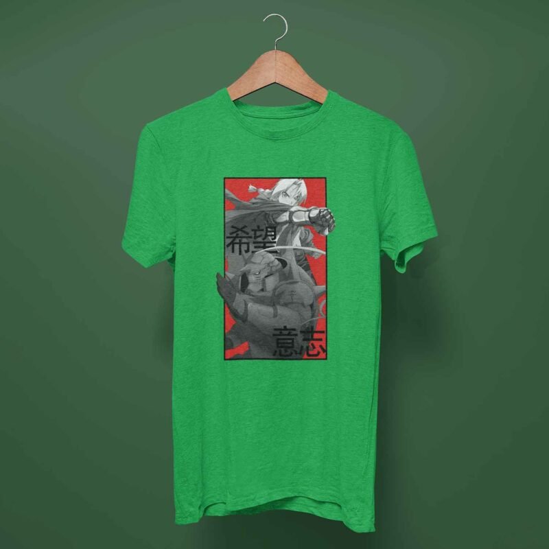 Edward Elric and Alphonse Elric FMA Anime Irish Green T-Shirt
