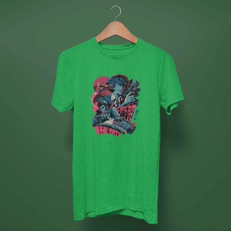 Spike Spiegel Cowboy Bebop Anime Irish Green T-Shirt