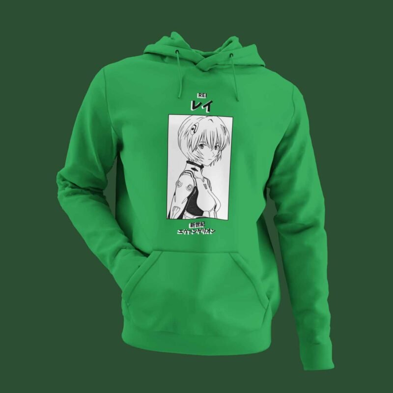 Rei Ayanami Neon Genesis Evangelion Anime Irish Green Hoodie