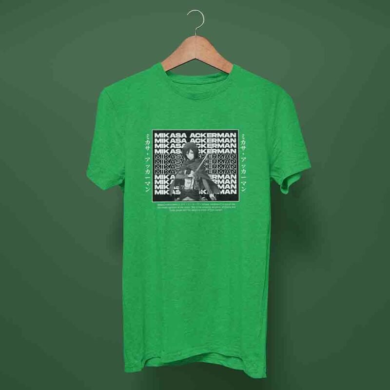 Mikasa Attack on Titan Irish Green T-Shirt