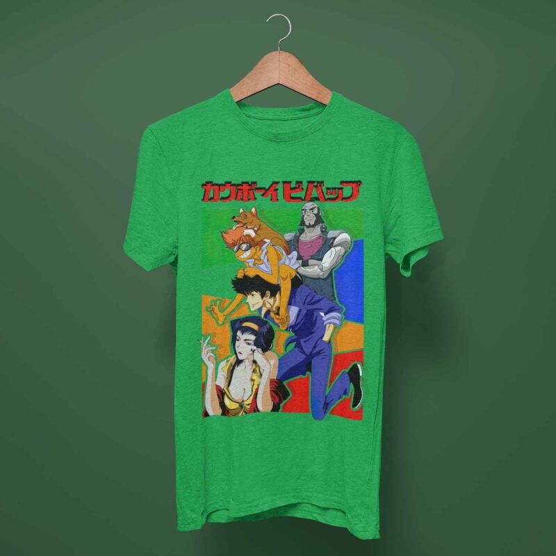 Vintage Cowboy Bebop Anime Irish green T-Shirt