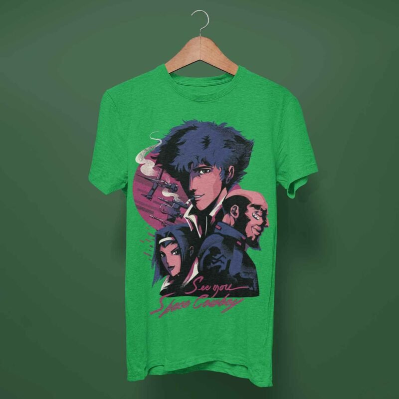 See You Space Cowboy Bebop Anime Irish green T-Shirt