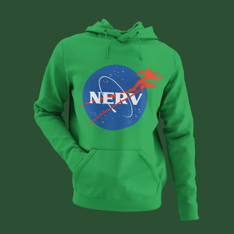 Nerv Neon Genesis Evangelion Irish green Anime Hoodie