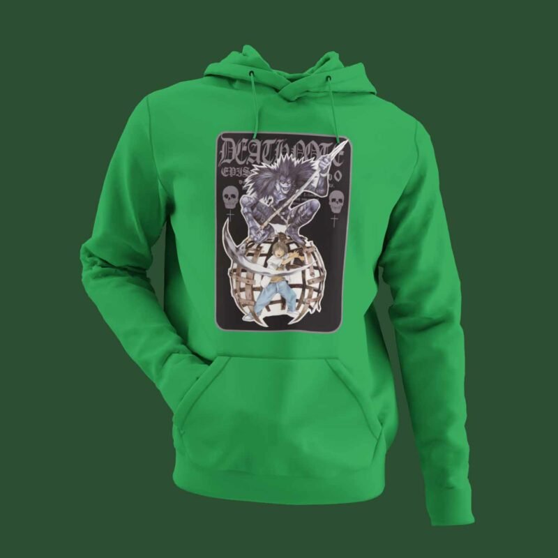 L and Ryuk Death Note Anime irish green hoodie