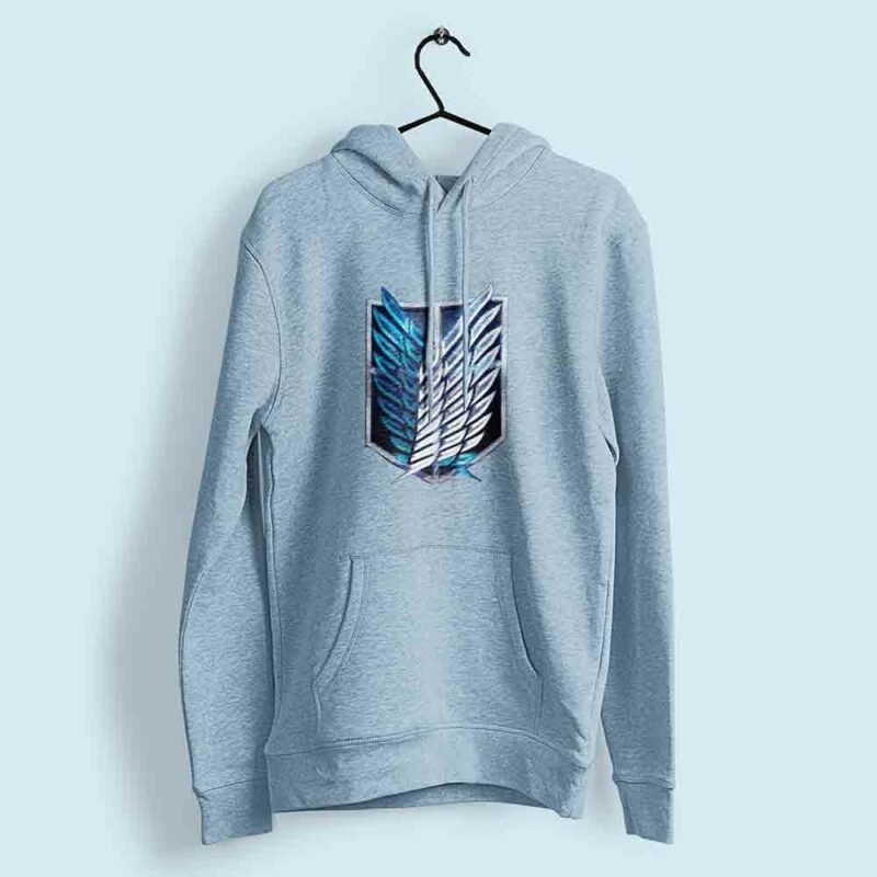 Wings of Freedom Attack on Titan Light Blue hoodie