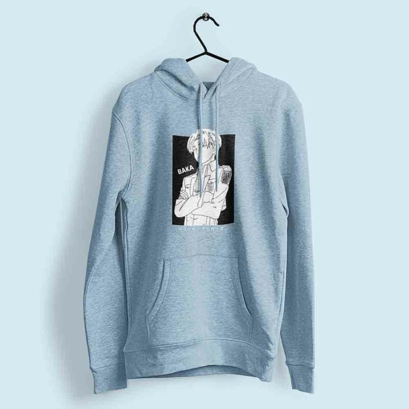 Levi Attack on Titan Light Blue hoodie