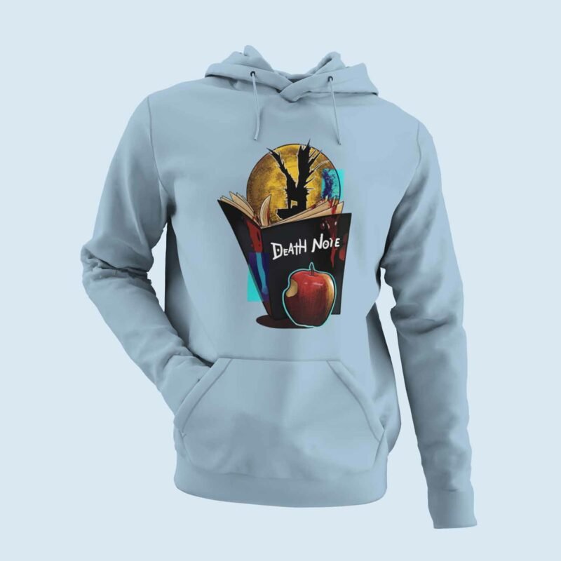 Aesthetic Death Note Anime Light blue Hoodie