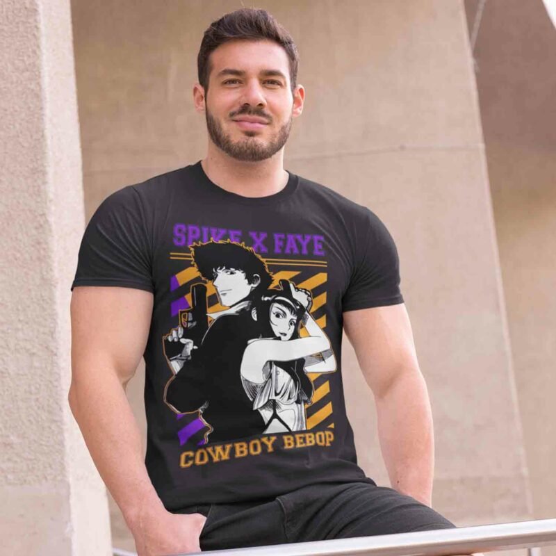 Spike x Faye Cowboy Bebop Anime Male T-Shirt