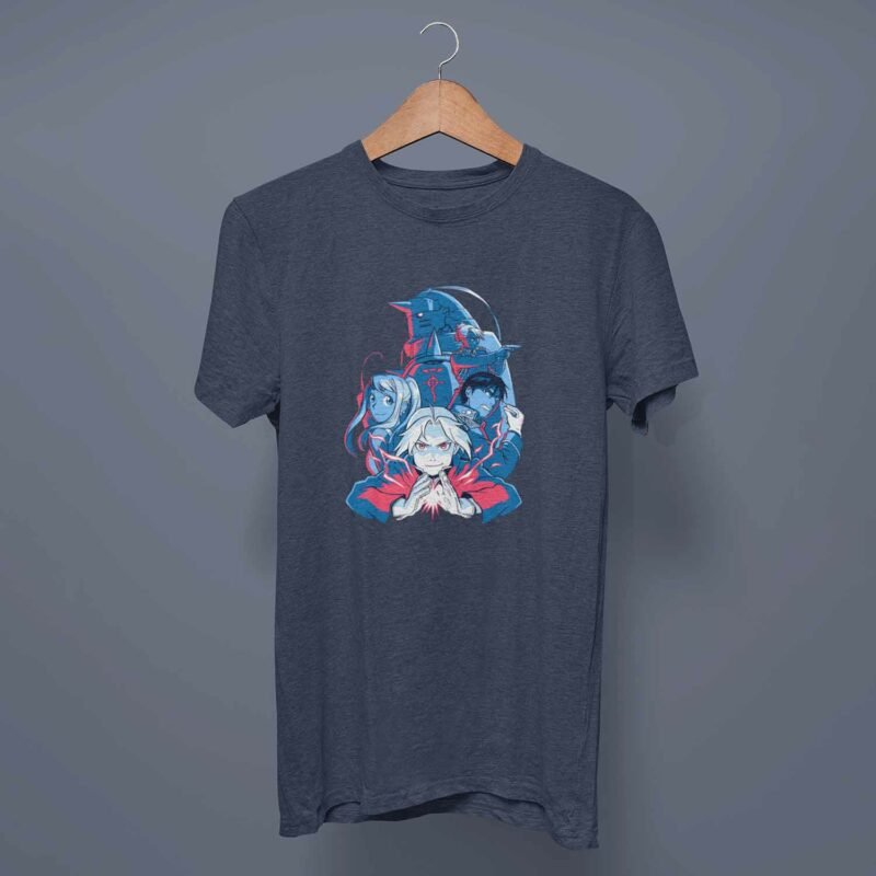 Team Fullmetal Alchemist Anime Navy T-Shirt