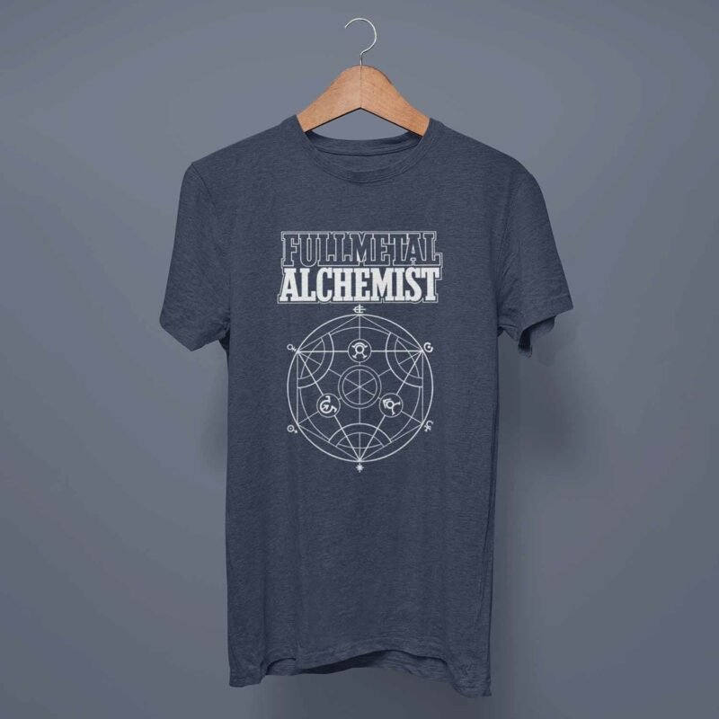 Alchemy Circle Fullmetal Alchemist Anime Navy T-Shirt