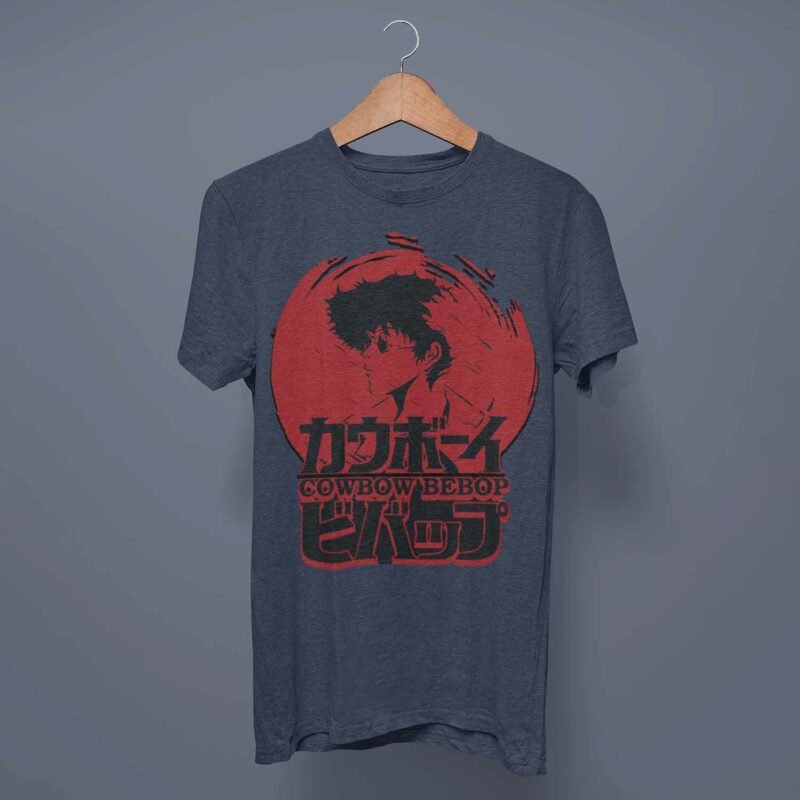 Spike Cowboy Cowboy Bebop Anime Navy T-Shirt