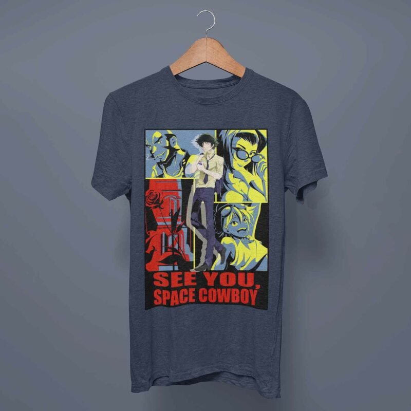 See You Space Cowboy Bebop Anime Navy T-Shirt