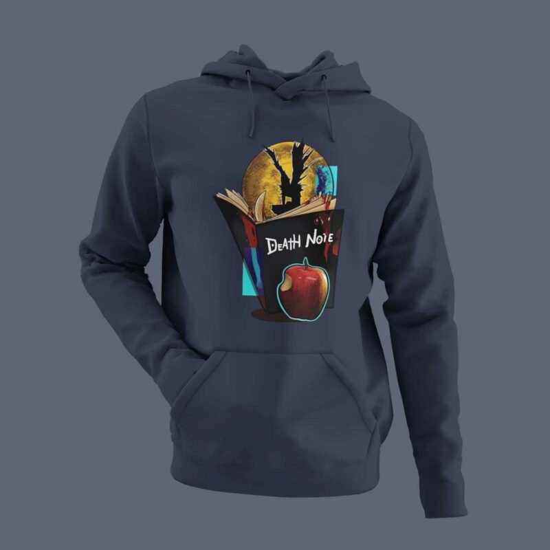 Aesthetic Death Note Anime Navy Hoodie