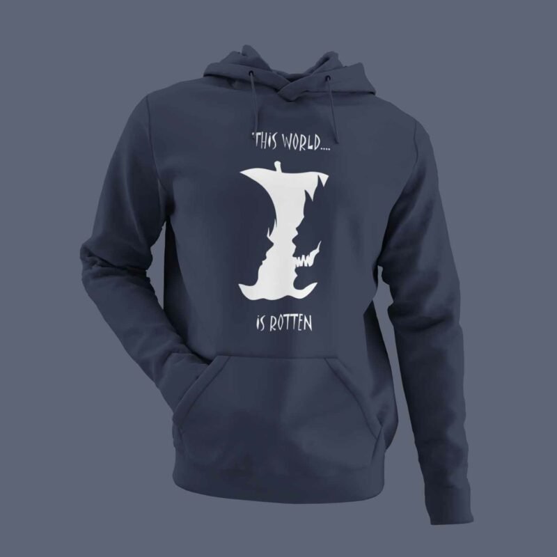 This World Is Rotten Death Note Anime Navy Hoodie