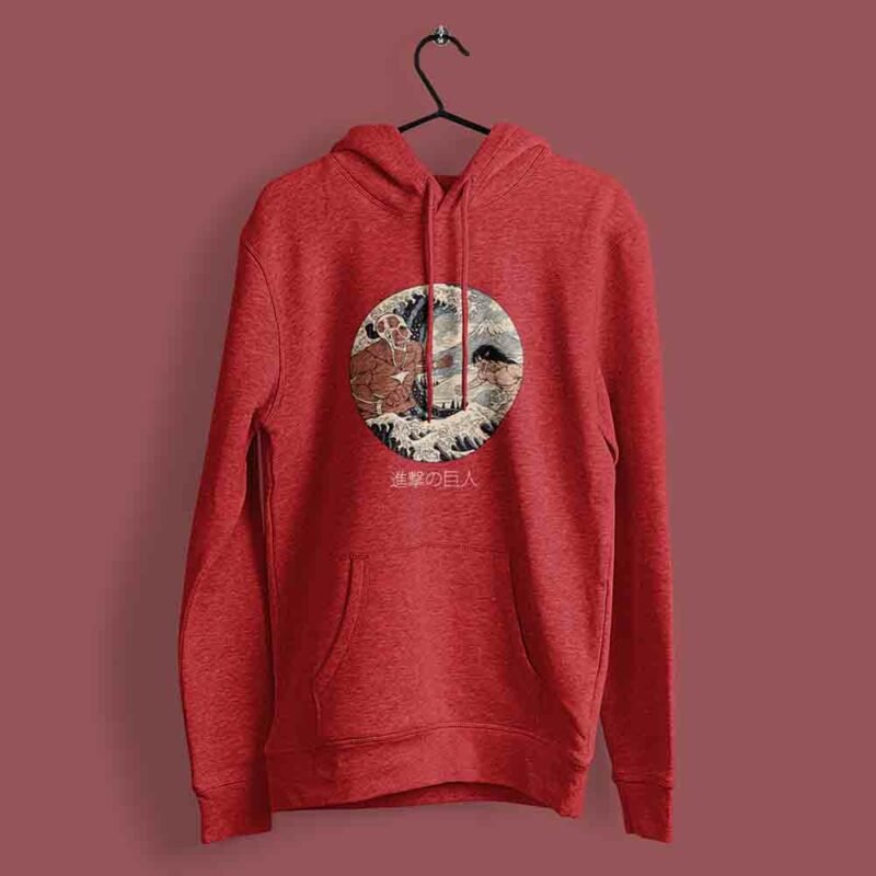 Eren Titan Colossal Titan Attack on Titan Red hoodie