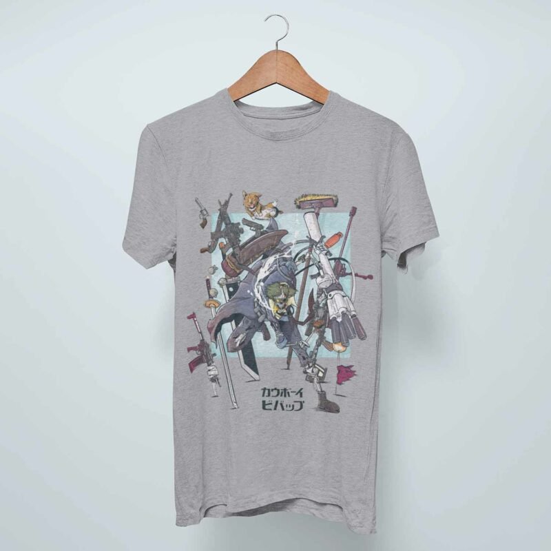 Team Cowboy Bebop Anime Sports Grey T-Shirt