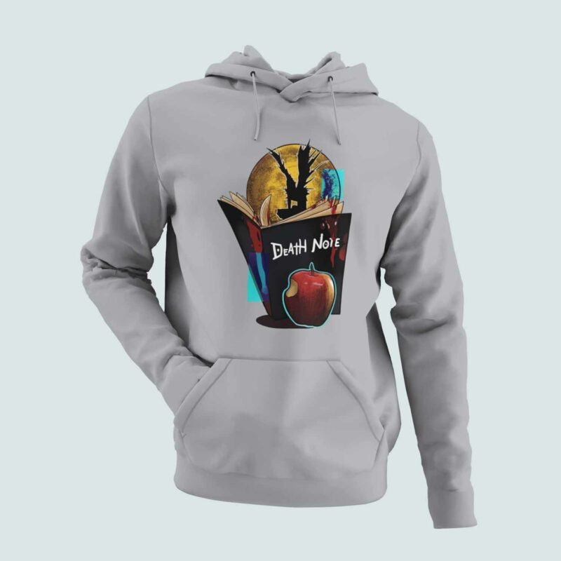 Aesthetic Death Note Anime Sports Grey Hoodie