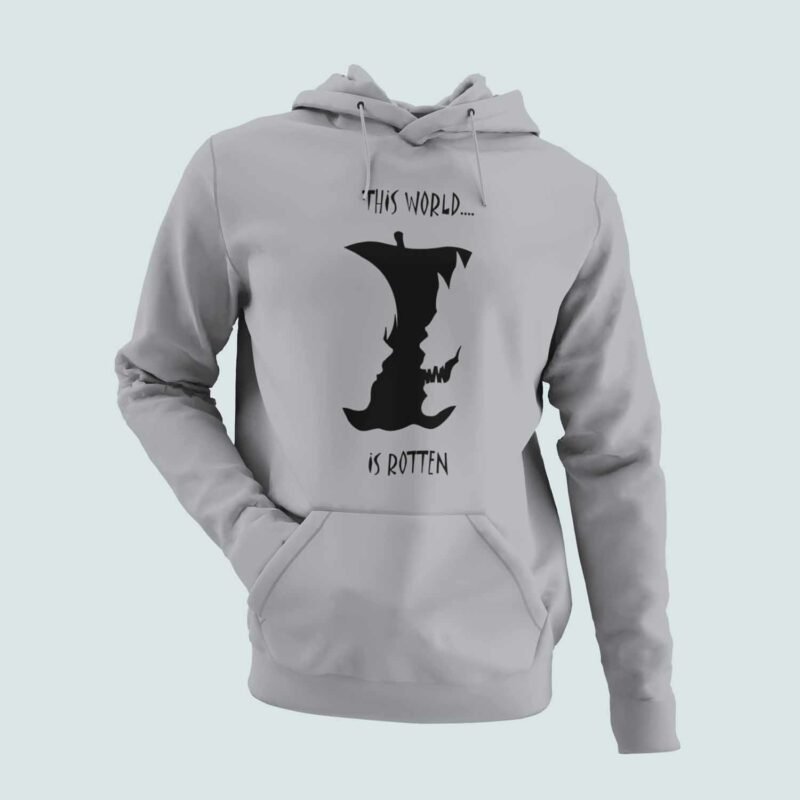 This World Is Rotten Death Note Anime Sports Grey Hoodie