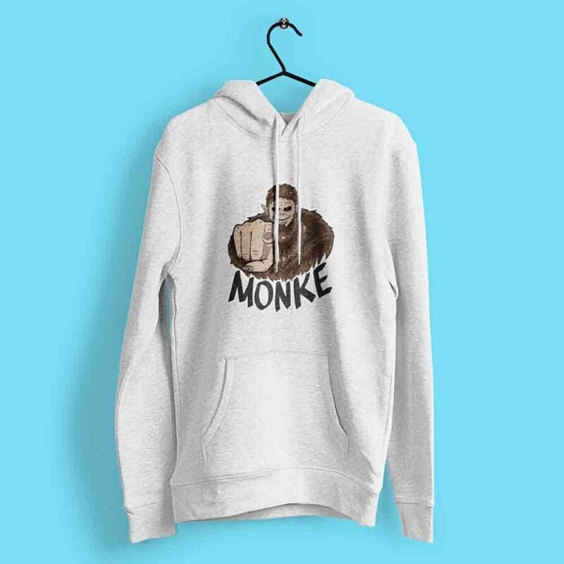 Monke Titan Attack on Titan White hoodie