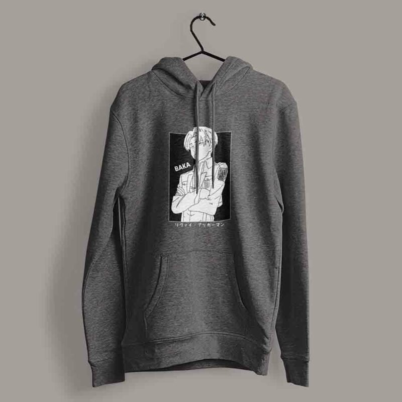 Levi Attack on Titan charcaol hoodie