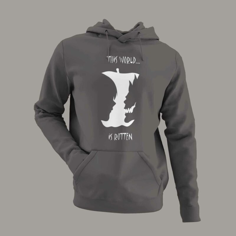 This World Is Rotten Death Note Anime charcaol Hoodie