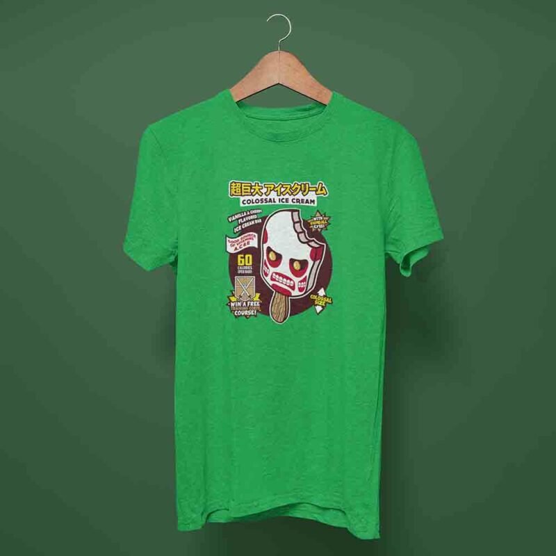 Colossal Ice Cream Attack on Titan irish green T-Shirt
