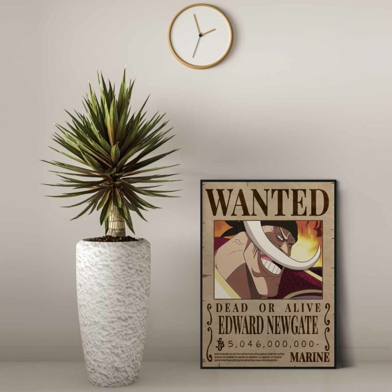 One Piece Edward Newgate Wanted hanging Poster
