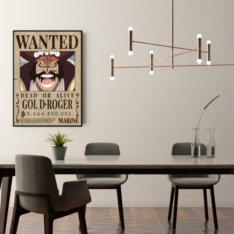One Piece Gol D. Roger Wanted hanging Poster