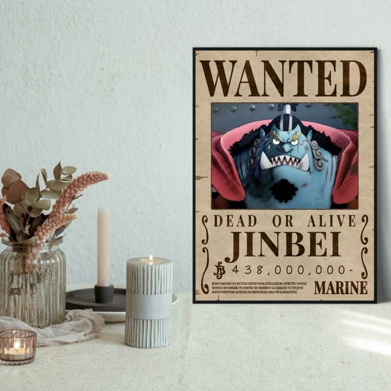 One Piece Jinbe Wanted hanging Poster