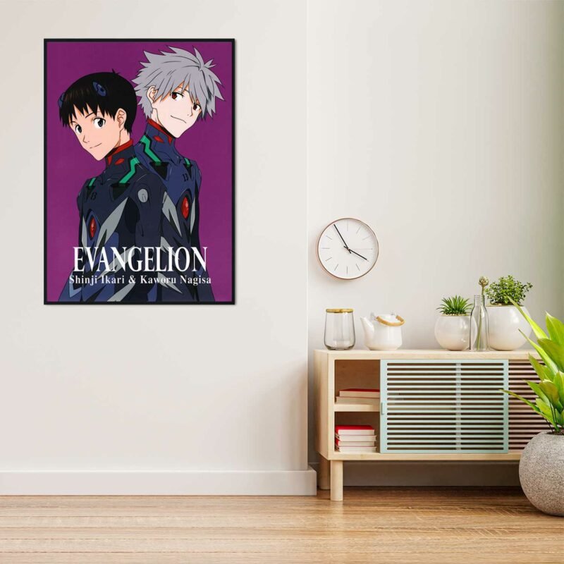 Shinji Ikari & Kaworu Nagisa Neon Genesis Evangelion Anime hanging Poster