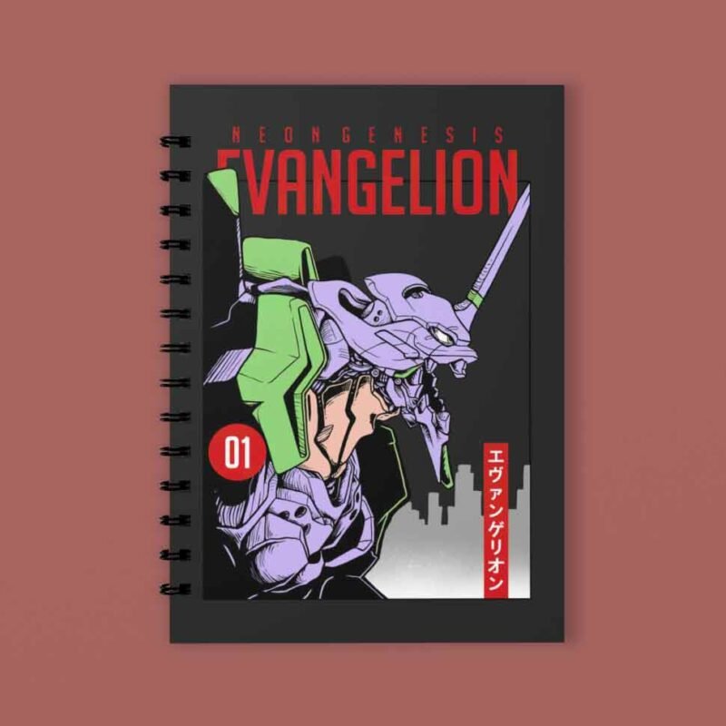 EVA 01 Neon Genesis Evangelion Closeup Spiral Notebook