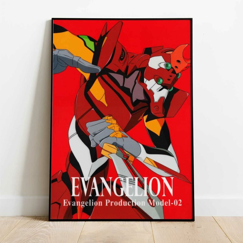 Evangelion Unit 02 Neon Genesis Evangelion Anime Poster