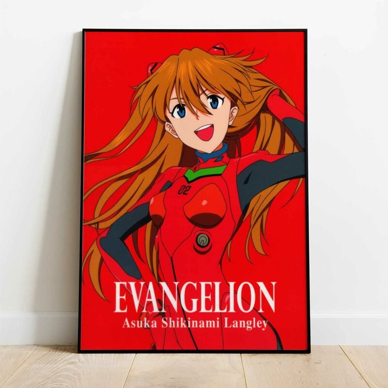 Asuka Shikinami langley Neon Genesis Evangelion Anime Poster