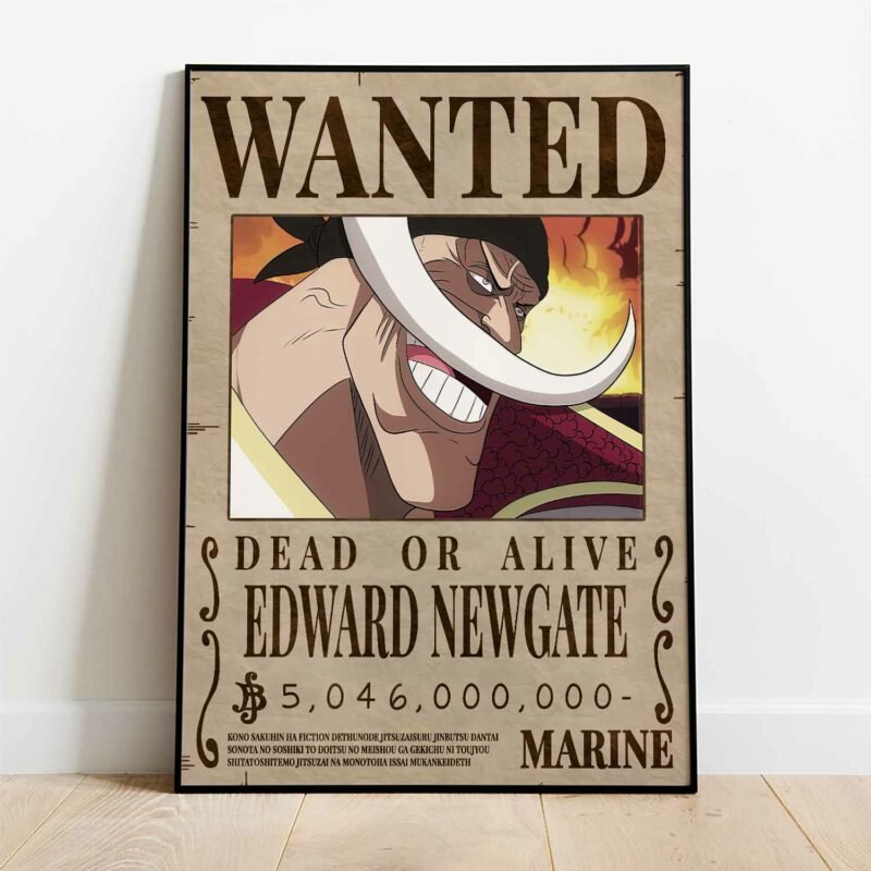 One Piece Edward Newgate Wanted Poster