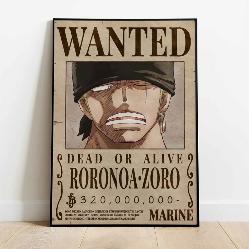 One Piece Roronoa Zoro Wanted Poster