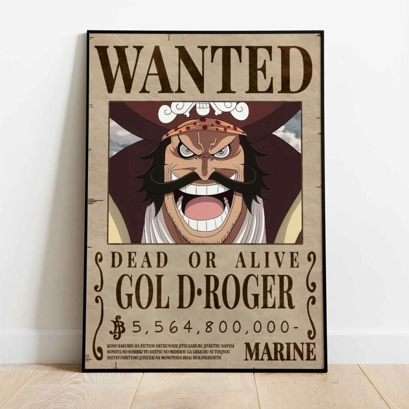 One Piece Gol D. Roger Wanted Poster