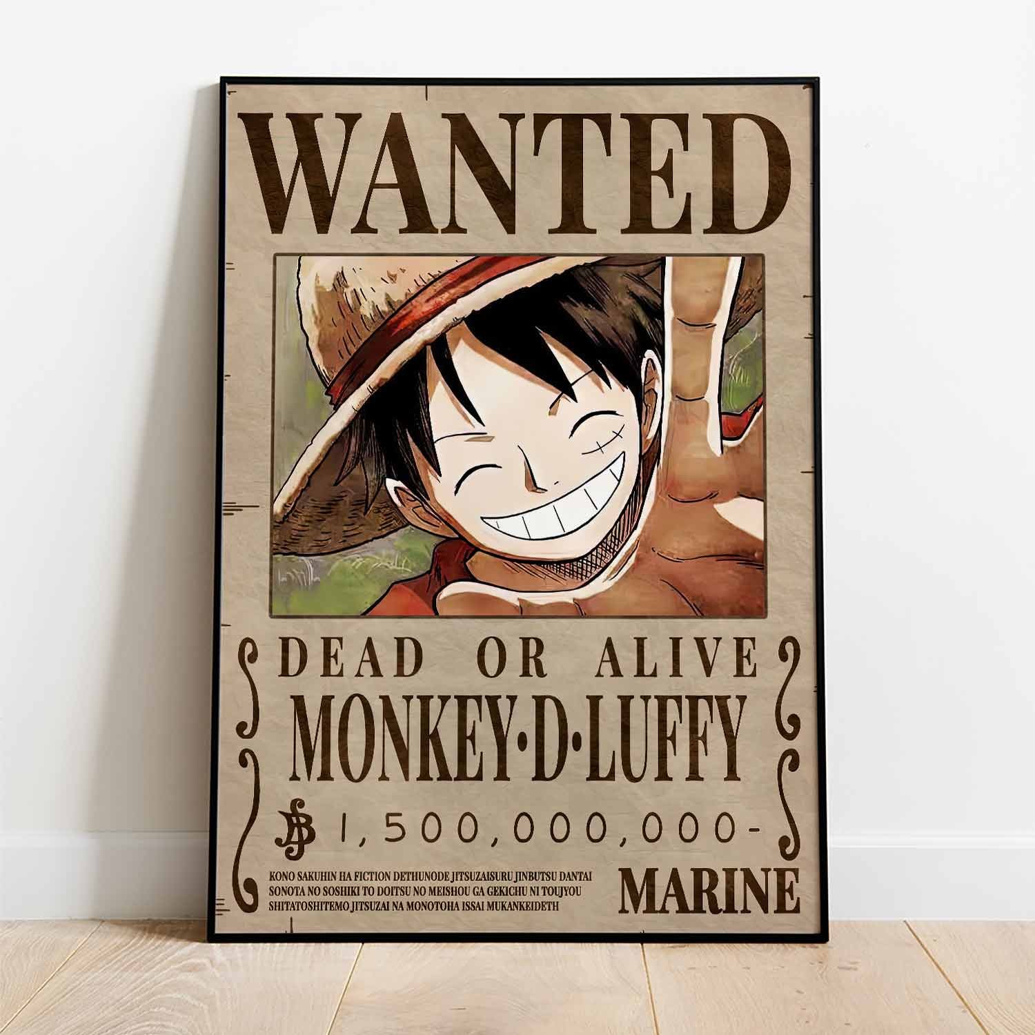 one piece luffy wanted posters