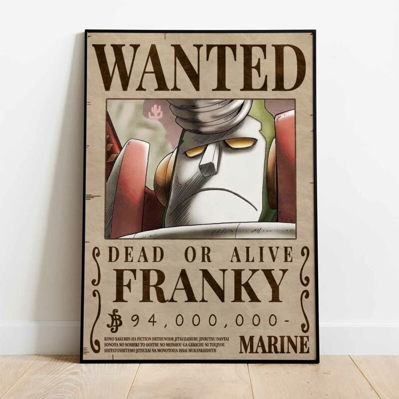 One Piece Franky Wanted Poster