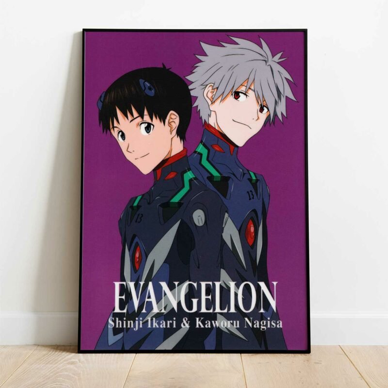 Shinji Ikari & Kaworu Nagisa Neon Genesis Evangelion Anime Poster