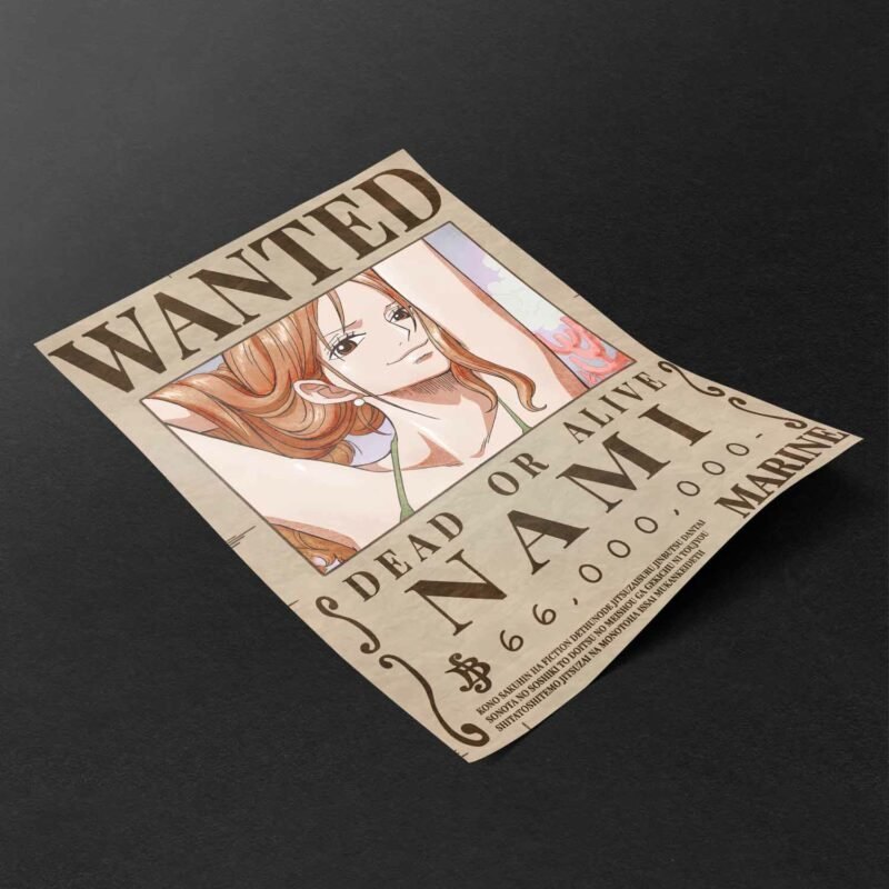 One Piece Nami Wanted anime Poster
