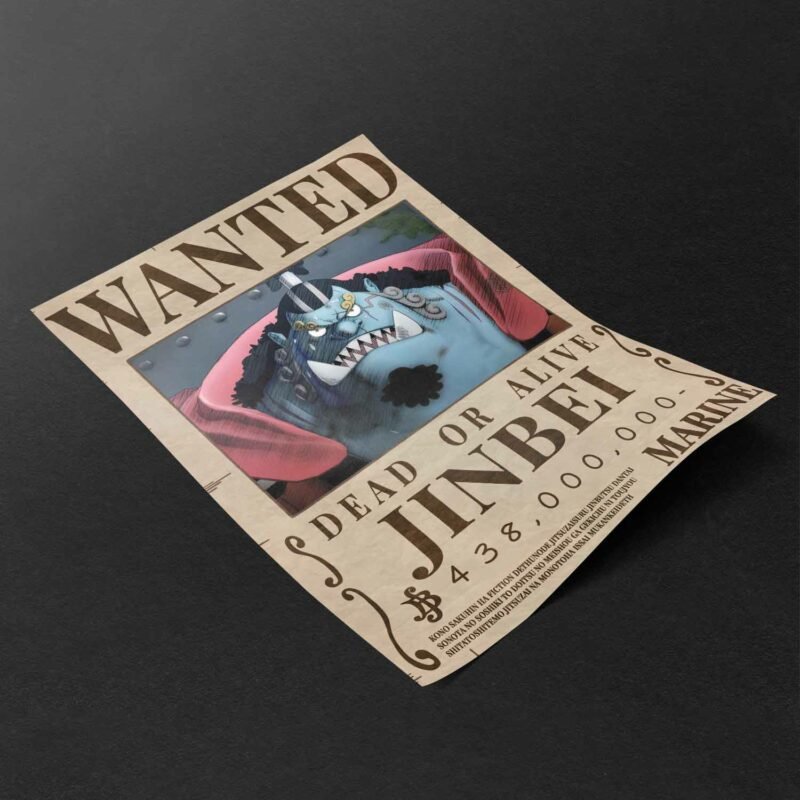 One Piece Jinbe Wanted anime Poster