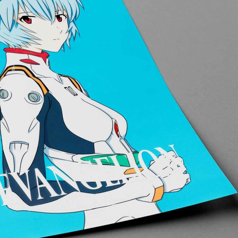 Rei Ayanami Neon Genesis Evangelion Anime Closeup Poster