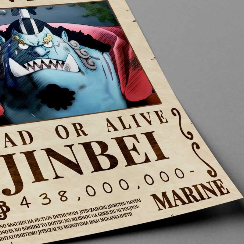 One Piece Jinbe Wanted Closeup Poster